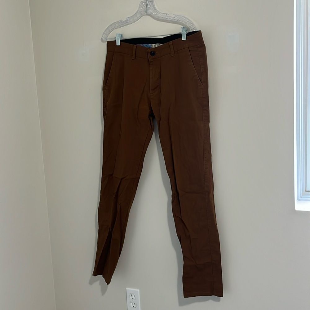 Men’s Light Brown straight leg casual denim pants
